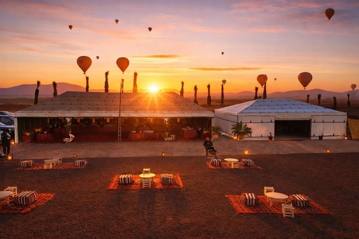 Vol VIP en Montgolfière avec Petit-déjeuner à Marrakech